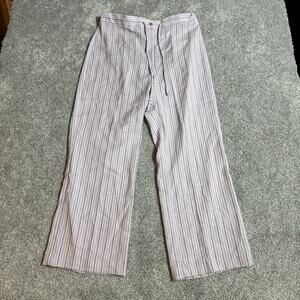 Vintage 90s Y2K Pants Womens Size 16 Pinstripe Wide Leg Office Workwear Preppy